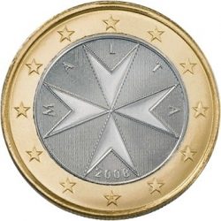 На аверсі монет Мальти номіналом в 1 і 2 євро зображений мальтійський хрест