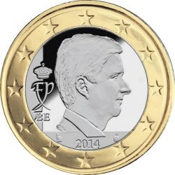 На бельгійських монетах всього номінального ряду 4-го типу зображений профільний портрет короля бельгійців Філіпа