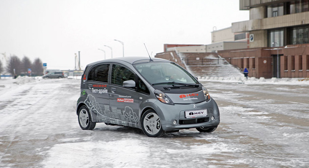 Електрокар Mitsubishi i-MIEV показав свою работоспасобность на 23 градусах морозу