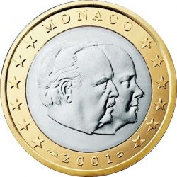 У верхній частині монет є напис «MONACO» ( «Монако»), в нижній - рік карбування, по колу - 12 зірок (як на прапорі Євросоюзу)