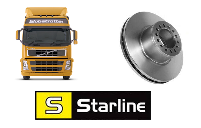 Гальмівні диски Starline для вантажівок, причепів і напівпричепів п роізводіт найбільший виробник дисків в світі (який є постачальником для більшості європейських брендів)