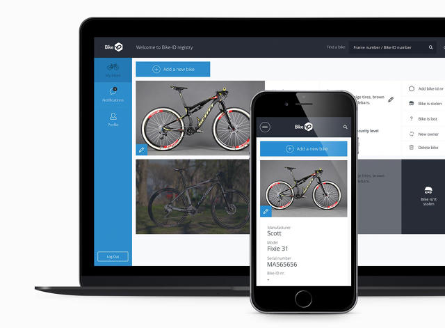Реєстраційний номер в базі даних також містить зображення велосипеда і детальну інформацію, що полегшує процес