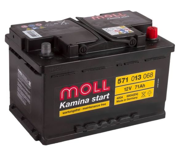 Друге місце рейтингу тести і відгуки власників віддають німецької акумуляторної батареї MOLL Kamina, яку можна купити за 5100 - 5300 рублів