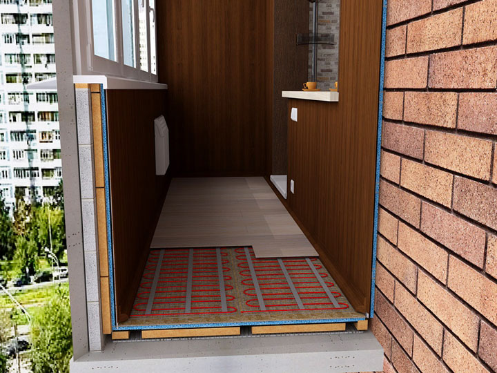 Саме з цієї причини прокласти тепла підлога на лоджії (або балконі) - часто єдиний спосіб пристосувати цей простір для побутових потреб