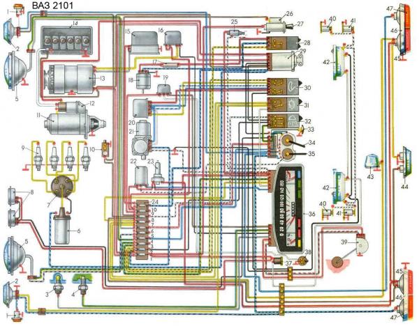 ВАЗ 2110 схема електроустаткування: